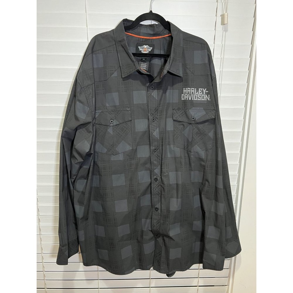 Harley Davidson Performance Long Sleeve Button Up Shirt‎ - Size 5XL